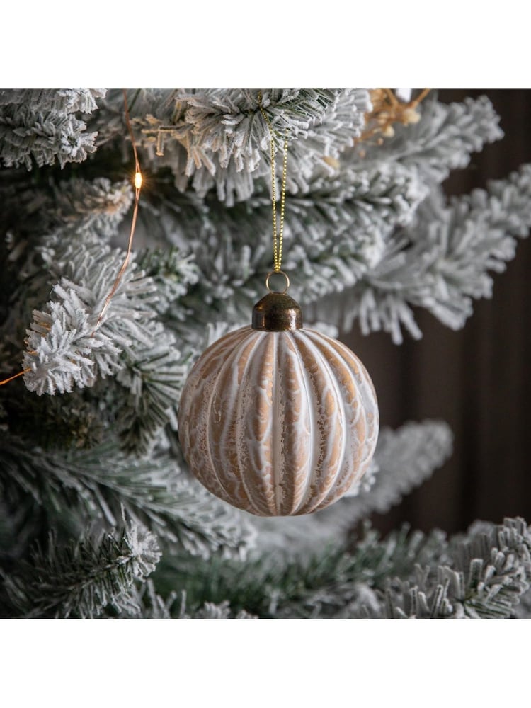 Gallery Home Set of 6 Bronze Jaso Marbled Christmas Baubles - Image 1 of 3 Gallery Home Set of 6 Bronze Jaso Marbled Christmas Baubles - Image 1 of 3