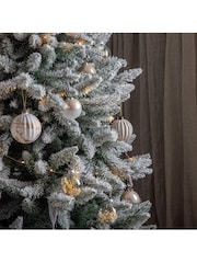 Gallery Home Set of 6 Bronze Jaso Marbled Christmas Baubles - Image 2 of 3