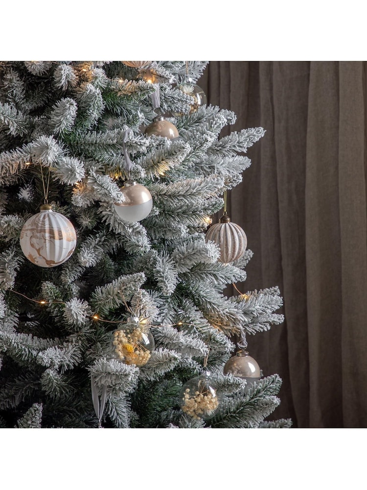 Gallery Home Set of 6 Bronze Jaso Marbled Christmas Baubles - Image 2 of 3 Gallery Home Set of 6 Bronze Jaso Marbled Christmas Baubles - Image 2 of 3