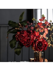 Gallery Home Ruby Red Hydrangea Velvet Stem With Leaves - Image 1 of 2