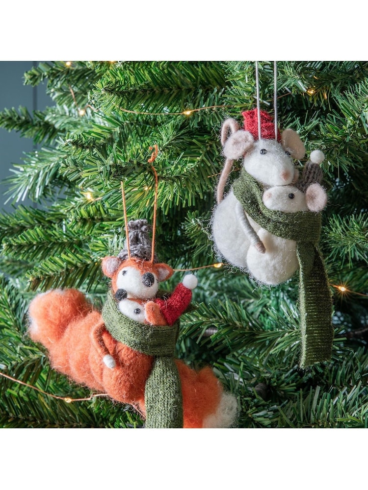 Gallery Home Set of 2 Multi Hugging Fox & Mice - Image 2 of 2