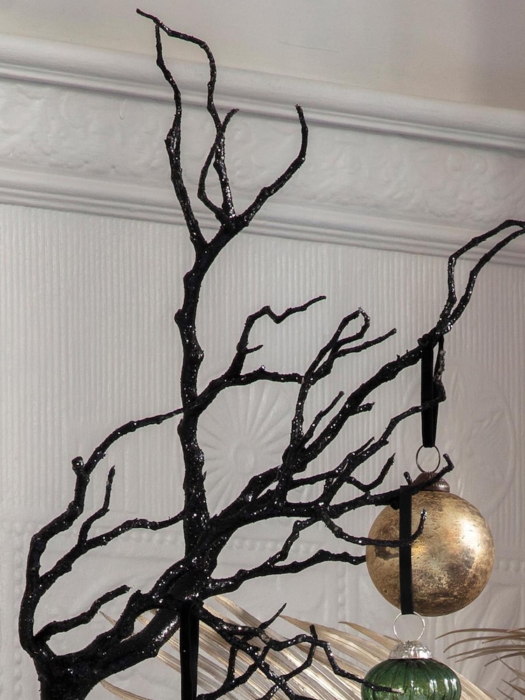 Gallery Home Set of 2 Black Hazel Sparkly Branch - Image 1 of 3