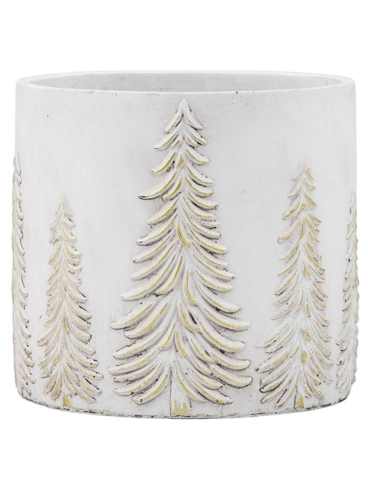 Gallery Home White/Gold Forest Planter 17cm - Image 3 of 3