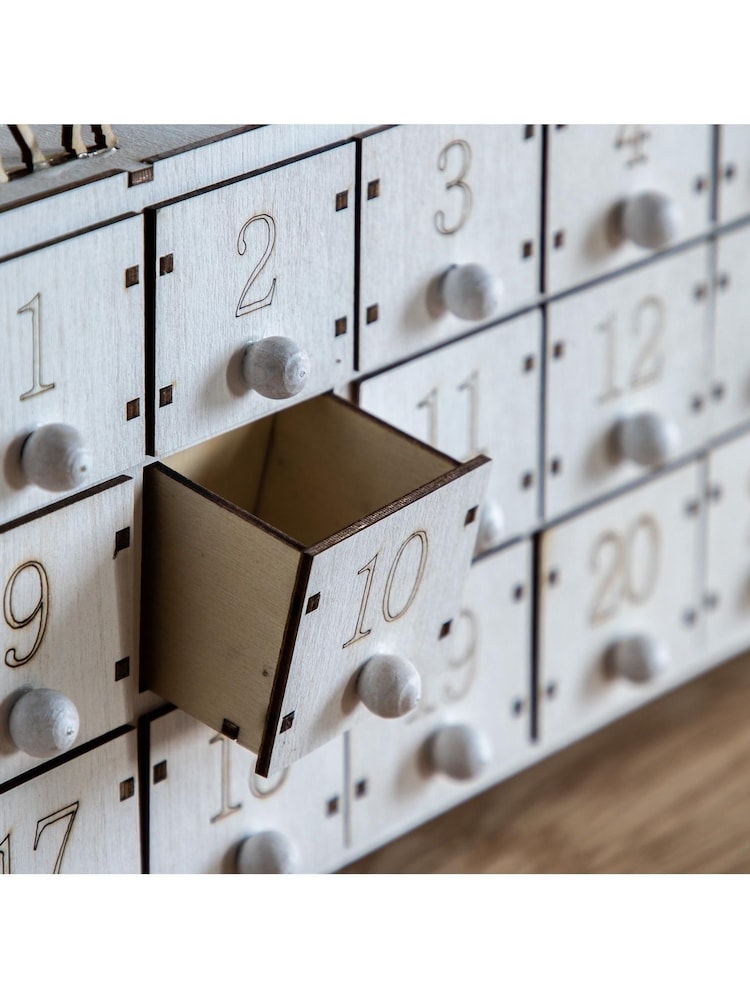 Gallery Home White Advent Calendar With LED - Image 2 of 3