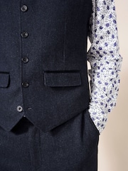 White Stuff Blue Heath Regular Fit Waistcoat - Image 4 of 5