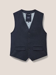 White Stuff Blue Heath Regular Fit Waistcoat - Image 5 of 5