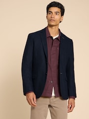 White Stuff Blue Heath Regular Fit Blazer - Image 3 of 6