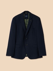 White Stuff Blue Heath Regular Fit Blazer - Image 5 of 6