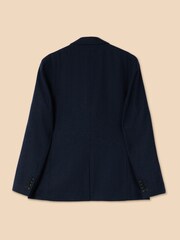 White Stuff Blue Heath Regular Fit Blazer - Image 6 of 6