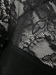 Kaffe Lacy Lace Long Sleeve Black Blouse - Image 7 of 7