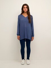 Kaffe Amber V-Neck Long Sleeve Regular Fit Tunic - Image 3 of 6
