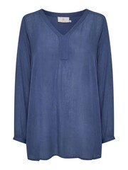 Kaffe Amber V-Neck Long Sleeve Regular Fit Tunic - Image 6 of 6