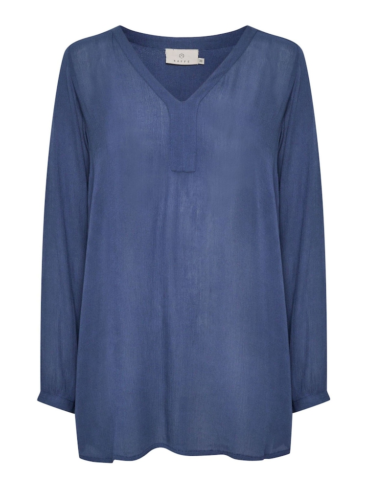 Kaffe Amber V-Neck Long Sleeve Regular Fit Tunic - Image 6 of 6