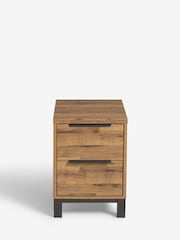 Dark Bronx Oak Effect 2 Drawer Slim Bedside Table - Image 9 of 11