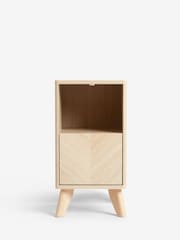 Natural Anderson Oak Effect 1 Drawer Slim Bedside Table - Image 7 of 11