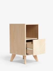 Natural Anderson Oak Effect 1 Drawer Slim Bedside Table - Image 9 of 11