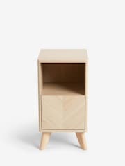 Natural Anderson Oak Effect 1 Drawer Slim Bedside Table - Image 10 of 11