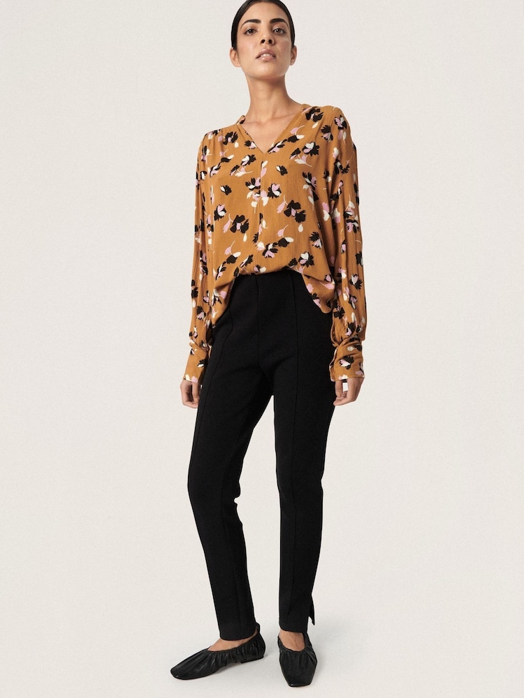 Soaked in Luxury Yellow Zaya Long Sleeve Floral Blouse - Image 1 of 6