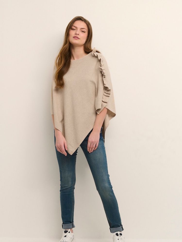 Cream Yellow Odette Poncho - Image 2 of 5 Cream Yellow Odette Poncho - Image 2 of 5