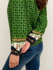 Cream Green Emmelie Printed Blouse - Image 4 of 6
