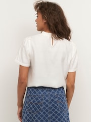 Cream Liselin Frill Neck Blouse - Image 2 of 6