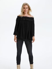 Cream Bea Lace Black Blouse - Image 3 of 6
