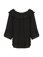 Cream Bea Lace Black Blouse - Image 5 of 6