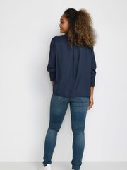 Cream Blue Nola 3/4 Sleeve Shirt - Image 2 of 6
