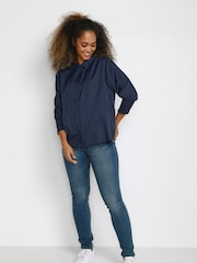 Cream Blue Nola 3/4 Sleeve Shirt - Image 3 of 6