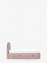 Opulent Velvet Blush Pink Kids Rainbow Upholstered Drawer Bed - Image 6 of 11