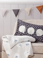 Peter Rabbit™ Grey Teddy Spot Me Fleece Throw - Image 1 of 4