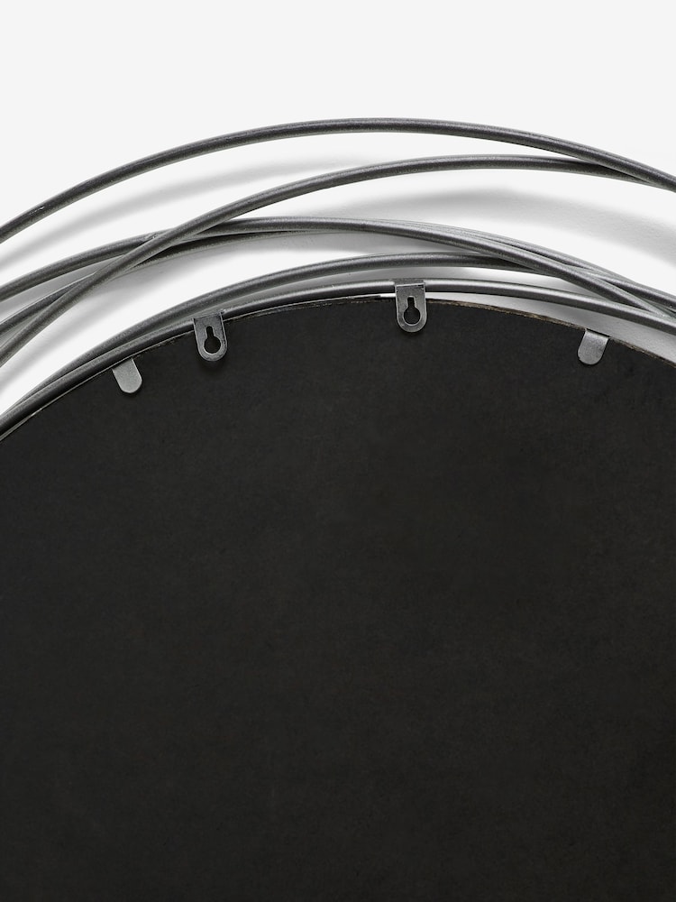 Silver Contemporary Wire 91x91cm Wall Mirror - Image 6 of 6