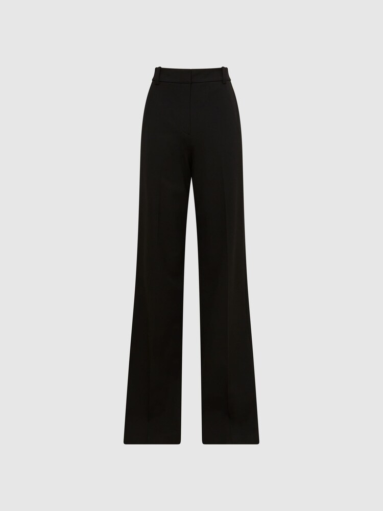 Reiss Black Joanne Wide Wide Leg Trousers - Image 2 of 5