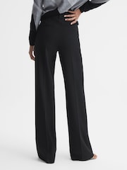Reiss Black Joanne Wide Wide Leg Trousers - Image 5 of 5