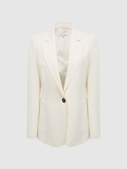 Reiss Cream Ember Tailored Single Breasted Blazer - Image 2 of 7