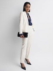 Reiss Cream Ember Tailored Single Breasted Blazer - Image 4 of 7