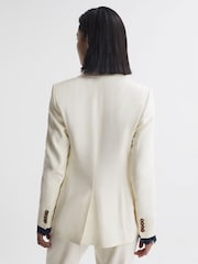 Reiss Cream Ember Tailored Single Breasted Blazer - Image 5 of 7