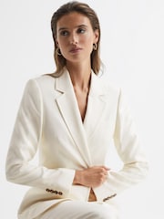 Reiss Cream Ember Tailored Single Breasted Blazer - Image 7 of 7