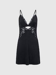 Reiss Black Lorena Lace Cami Nightdress - Image 2 of 6