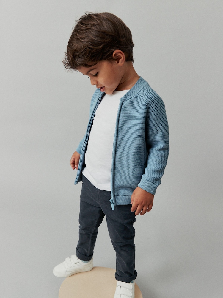 Blue Zip Through Cardigan (3mths-7yrs) - Image 2 of 6