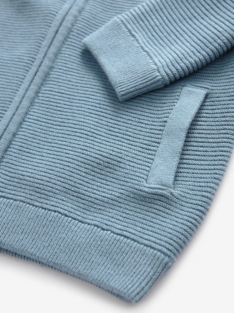 Blue Zip Through Cardigan (3mths-7yrs) - Image 6 of 6