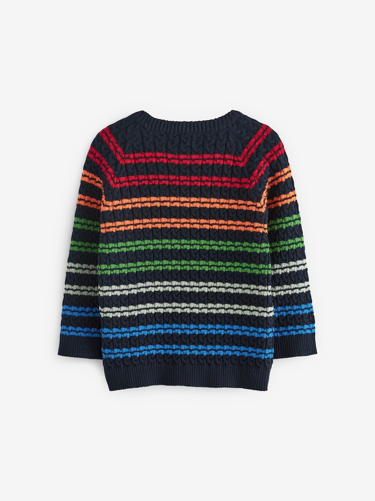 Multi Fine Gauge Striped Knitted Jumper (3mths-7yrs) - Image 6 of 6 Multi Fine Gauge Striped Knitted Jumper (3mths-7yrs) - Image 6 of 6
