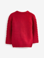 Red Cable Crew Jumper (3mths-7yrs) - Image 6 of 7