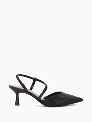 Dune London Black Citrus Asymmetric Court Shoes - Image 1 of 5