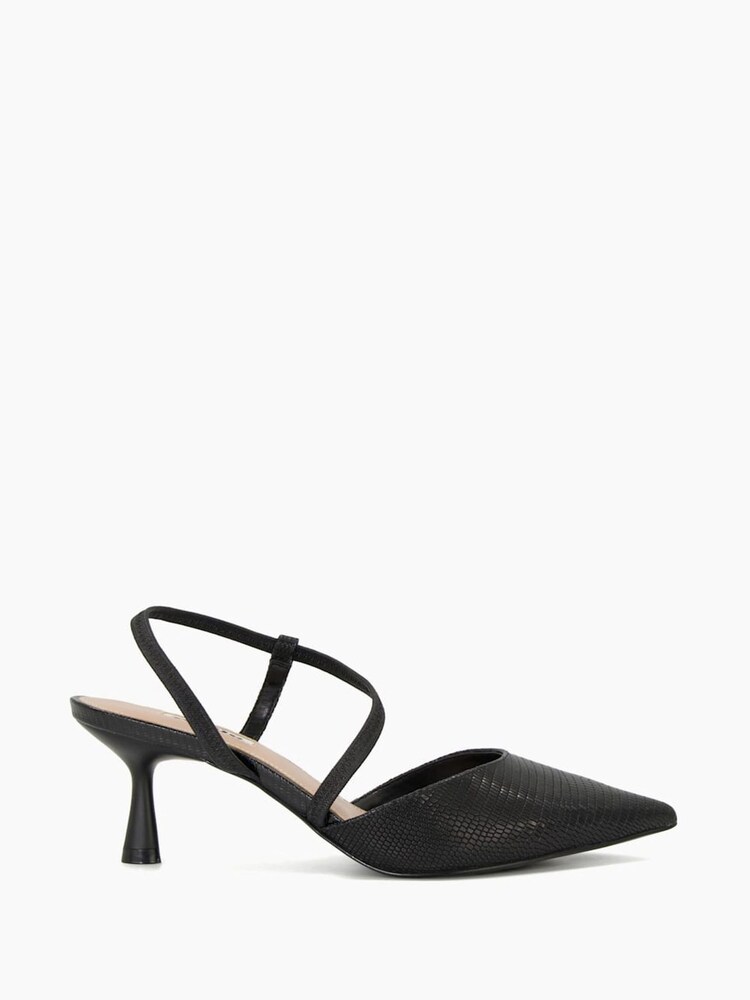 Dune London Black Citrus Asymmetric Court Shoes - Image 1 of 5