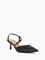 Dune London Black Citrus Asymmetric Court Shoes - Image 3 of 5
