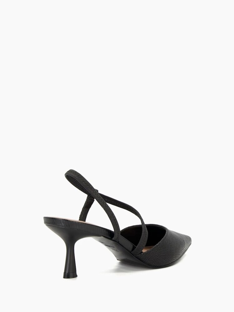 Dune London Black Citrus Asymmetric Court Shoes - Image 4 of 5