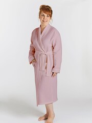 Lazy Linen Mellow Pink 100% Linen Bathrobe - Image 1 of 3