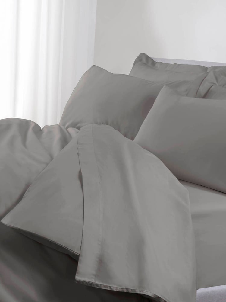 TLC Grey 5* 240 Thread Count Duvet Cover - Image 1 of 1