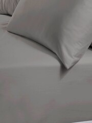TLC Grey 5* 480 Thread Count Fitted Sheet - Image 1 of 1